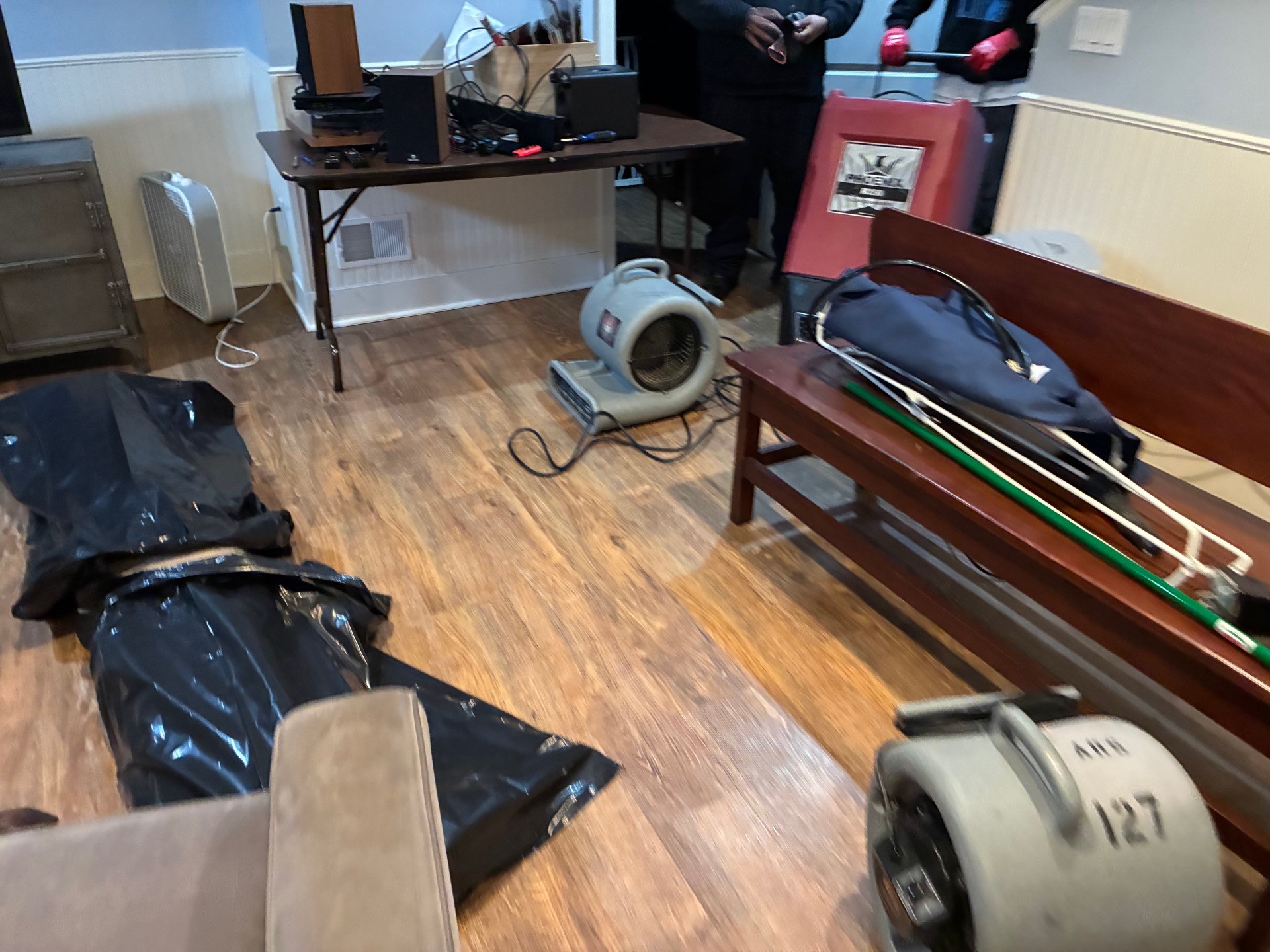 Water intrusion damage requiring restoration services