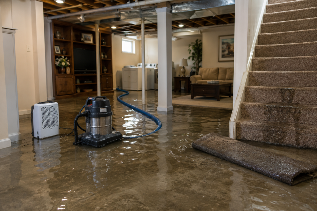 Basement Flooded After Heavy Rain in Metro Detroit